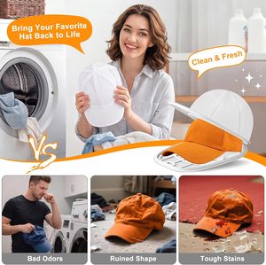 Cage de lavage pour casquettes de baseball, nettoyeur de casquettes pour machine à laver ou lave-vaisselle - Product Image 2