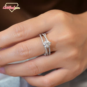 Bague de fiançailles et de mariage en or véritable 18K 14K avec diamant rond cultivé en laboratoire Goldleaf, rapport IGI, HPHT CVD, 1CT 2CT 3 carats, pour femme - Product Image 3