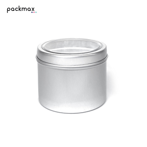 Boîte en aluminium de 150 ml pour bougies solides et baumes d'aromathérapie - Emballage type boîte à thé en stock, vente en gros - Product Image 1