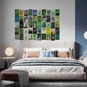 Vente en gros de 50 pièces vertes personnalisées, kit de collage de qualité supérieure, photos esthétiques de décoration de chambre à coucher, impression d'art mural - Product Image 4