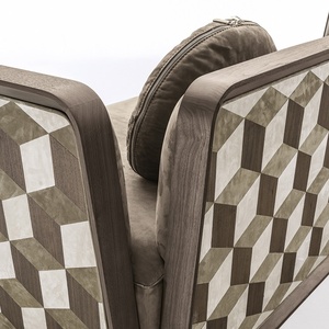 Turco moderno albicocca intagliato in legno massello mobili soggiorno divani in pelle di lusso di trasporto personalizzato - Product Image 3