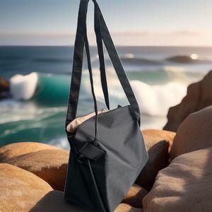 Travel Camping Storage Bag Large Capacity Shoulder Crossbody Bag For Women Black Portable Horizontal <b>Square</b> Magnetic Buckle - Product Image 2