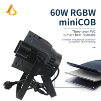 Mini Proyector LED COB RGBW 4 en 1 de 60W, DMX512, Enfoque Ajustable, para DJ, Discoteca, Bar, Fiesta, Boda, Iluminación de Escenario