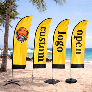 Kit de Bandera de Playa con Mástil y Estaca para Suelo, Sistema de Exhibición de Pancartas para Exteriores, para Instalación en Arena o Césped, Letrero Publicitario - Product Image 5