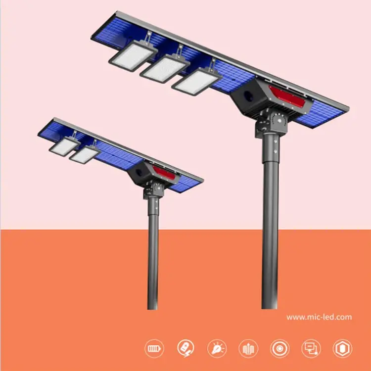 Lampu Jalan tenaga surya, lampu jalan led panel surya Wajah ganda 30W 40W 100W 150W