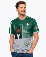 Kaos Pemilu Nigeria Murah Grosir untuk Pria, Kerah Bulat Lengan Pendek, Sablon Gambar Politik Custom