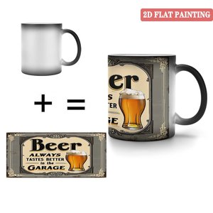 Mug personnalisé imprimé, noir givré, 11 oz, en céramique, sensible à la chaleur - Product Image 4
