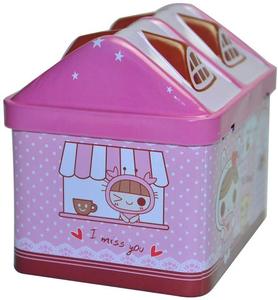 Promotional Gift <strong>Tin</strong> House Shape <strong>Money</strong> Saving <strong>Tin</strong> <strong>Box</strong> with Lock Cartoon <strong>Tin</strong> Piggy Bank - Product Image 4
