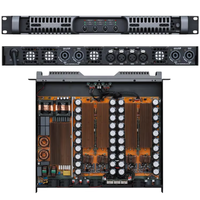 Amplificateur de puissance professionnel de classe D numérique 2 canaux 2400W 1U Conception compacte Fabriqué en Chine pour les spectacles sur scène