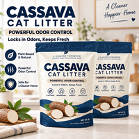 Litière pour chat en gros à base de manioc, mélange de tofu, écologique, biodégradable, jetable aux toilettes, faible teneur en poussière