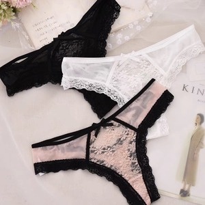 Culotte string sexy européenne et américaine pour femmes, à bretelles croisées, taille basse, ajourée, sans couture - Product Image 2