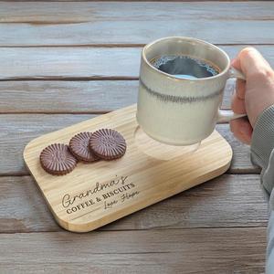 Bandeja de Servir Rectangular Clásica de Madera con Nombre Grabado Personalizado, Resistente al Calor, para Desayuno, Té, Galletas, Día de la Madre - Product Image 5