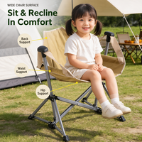Chaise à bascule pliante moderne pour le camping, légère, avec siège large, inclinable à 160°, pour pique-nique en extérieur, en tissu Oxford 600D, avec structure en acier, rapide à monter