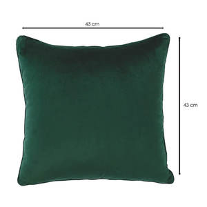Capa de Almofada Decorativa Moderna Quadrada Verde de Veludo Durável 43x43 cm para Almofadas de Sofá - Product Image 2
