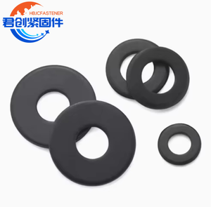 Hoge kwaliteit M6 zwarte kunststof vlakke ring M2-M20 2 MM 125 DIN Koolstofstaal materiaal witte en zwarte nylon vlakke ring - Product Image 1