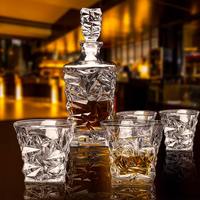 Jianxin – Nouveauté : Coffret Cadeau de Plateaux à Cocktails et Snacks en Verre Cristal Gaufré Personnalisé – Accessoires pour Liqueurs, Whisky, Tequila, Gin, Rhum