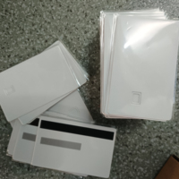 2024 vente chaude Mini étiquette 4442 fente à puce brossé argent or métal carte vierge RFID Communication bande magnétique 13.56MHz