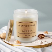 Cilindros de Vidrio de Color Té Retro Hechos a Mano de Lujo, Duraderos y Resistentes al Calor, Frascos para Velas de Aromaterapia con Etiquetas Personalizadas para el Hogar en Días Festivos