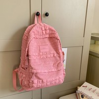 Mochila de Moda Acolchada con Volantes para Mujer, Linda Mochila de Lona para Viajes, Escuela, Portátil, con Compartimento para Laptop, Gran Capacidad, Ligera