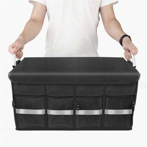 Waterproof PET Felt Cargo Organizer <b>Trunk</b> Storage Bag with Foldable Cover Cubic Shape Over 35L Capacity Customizable Size - Product Image 2