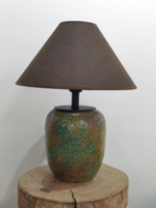 Handmade đất sét cũ nồi Đèn bàn wabi Sabi phòng ngủ cổ điển Nhật bản retro màu xanh lá cây đèn cạnh giường ngủ trang trí sáng tạo đèn Homestay - Product Image 2