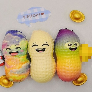 Playful Cartoon Peanut Squeeze <b>Toy</b> with Soft Squishy Feel Bright Birthday Gift Style for Stress Relief and <b>Desk</b> Fun - Product Image 2