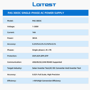 Fuente de Alimentación CA Monofásica de 3KVA, 1-300V, 14A, Altamente Programable, con Protección Contra Sobretensión (OVP) y Sobrecorriente (OCP), para Pruebas de Laboratorio - Product Image 3