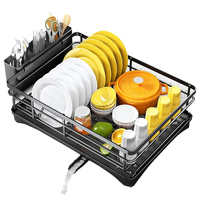 Fabricant professionnel panier support de rangement en acier inoxydable cuisine stockage économiseur d'espace sur évier porte-vaisselle