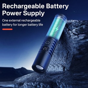 ไฟฉาย LED ซูมได้ ตัวเรือนอลูมิเนียมอัลลอยด์ ใช้แบตเตอรี่ 26650 เหมาะสำหรับตั้งแคมป์ ตกปลา พร้อมหน้าจอแสดงพลังงาน - Product Image 6