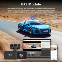 Nouvelle mini caméra embarquée UHD 4K, caméra avant et arrière 4K, double caméra, prise en charge du WIFI, GPS, surveillance de stationnement 24h/24, boîte noire de voiture