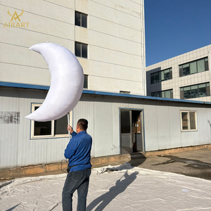 Marioneta Lunar Inflable de Mano con Luz LED - Decoración Portátil para Fiestas, Eventos Temáticos <span class=keywords><strong>y</strong></span> Cabina de Fotos - Product Image 3