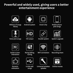 Máquina de Karaoke V5 6T, reproductor de películas inteligentes en línea, sistema de Karaoke InAndOn con amplificador de micrófono y altavoz - Product Image 6