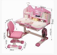 Ensemble bureau et chaise d'étude pour enfants, prix abordable, vente directe d'usine, idéal pour les écoliers et les jeunes filles.