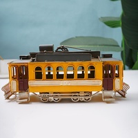 Modèle de bus à plateau vintage 2022, jouets de modèle de tramway antique, jouets de bus en métal moulé sous pression pour enfants, cadeau de collection pour enfants