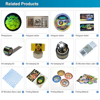 Etiqueta adhesiva holográfica 3D personalizada con código QR Material PET para la industria química fabricada en China