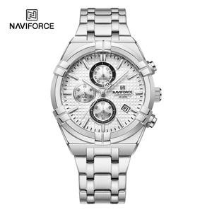 NAVIFORCE 8042 SWS Usine <span class=keywords><strong>Pas</strong></span> <span class=keywords><strong>Cher</strong></span> Montres Quartz Pour Hommes Petites Trois Aiguilles Affaires Mâle Étanche Grand Cadran Logo Personnalisé - Product Image 2