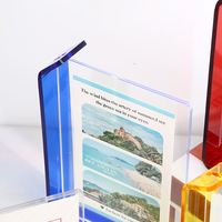 Marco de Fotos Acrílico Personalizable, Soporte de Exhibición de Escritorio Transparente de Doble Cara para Decoración del Hogar y Oficina