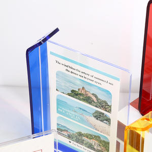 Cadre <span class=keywords><strong>photo</strong></span> en <span class=keywords><strong>acrylique</strong></span> personnalisable, support d'affichage de bureau transparent double face pour la décoration de la maison et du bureau en DIY - Product Image 1