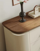 Coiffeuse en bois de style moderne avec miroirs de maquillage à LED et tiroirs pour chambre et appartement, idéale pour le coiffage
