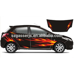 Autocollant en vinyle décoratif imperméable UV OEM, adhésif amovible, lamination mate pour les fenêtres de voiture, les pare-chocs, décoration de voiture personnalisée - Product Image 4