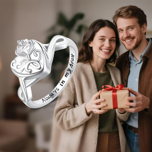 Guci cincin untuk abu baja nirkarat bunga mawar Urn cincin tahan terus cinta tempat abu kenang-kenangan perhiasan kremasi cincin - Product Image 6