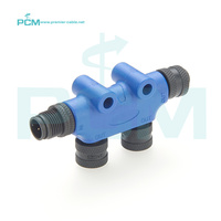 Adaptateur en T NMEA 2000 M12 A-Code 5 broches 2 voies pour réseau CANBUS DeviceNet marin N2K Backbone IP67 pour bateau