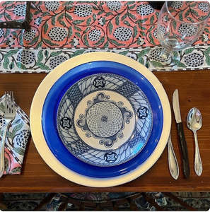 Camino de mesa de tela de algodón puro 100% con estampado Floral de bloque de mano indio de lujo para bodas y eventos en casa - Product Image 6