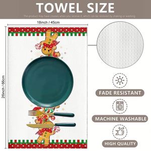 Ensemble de 2 torchons décoratifs personnalisés en tissu gaufré, idéaux pour la décoration de la maison, de la salle de bain et de la cuisine - Product Image 4