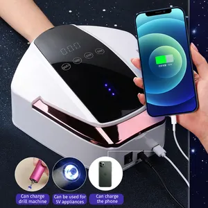 Professional 96w Cordless Led Light Rechargeable Gel UV Nail Lamp Portable Electric Nail Polish Manicure Curing Lamps Nail Dryer