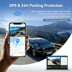 Caméra de tableau de bord ADINKAM à double objectif, caméra de voiture avec objectif <span class=keywords><strong>Sony</strong></span>, résolution 4k+1080p, écran tactile Wifi, surveillance de stationnement 24h/<span class=keywords><strong>24</strong></span>, enregistrement en boucle sans coupure - Product Image 3
