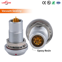 Série B HGG/HEG Prise circulaire étanche IP68 0B-3B Push-Pull à verrouillage automatique en laiton chromé 2-32 broches 6A
