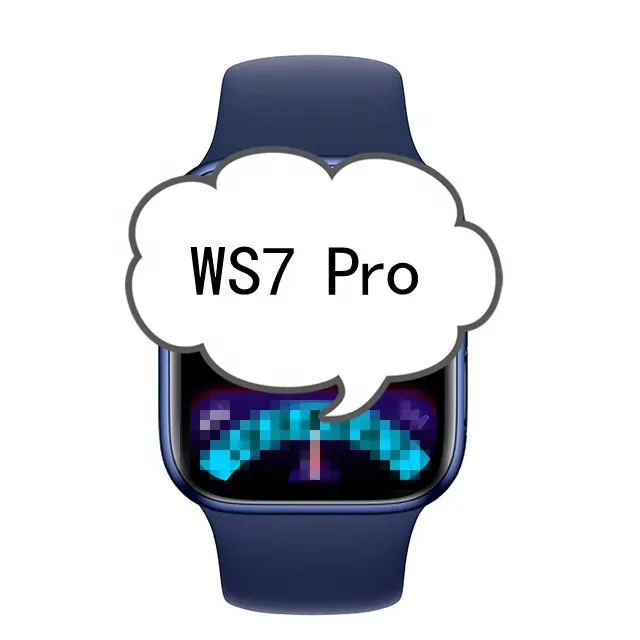 WS7 פרו Series7 Reloj 44MM חכם שעון עמיד למים לב קצב גשש אלחוטי טעינה 6 <span class=keywords><strong>צבעים</strong></span> DIY שעון פנים smartwatch להקה