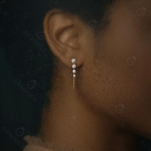 Gemnel Joyería de Alta Gama, Plata 925, Circonita Cúbica Multiforma, Exquisito Conjunto de Aretes y Collar con Colgante en Forma de Racimo - Product Image 3
