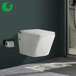 Новый Алмазный дизайн, фарфоровая посуда для унитаза, скрытая цистерна, смывная керамическая цельный современный туалет для ванной комнаты, настенный унитаз